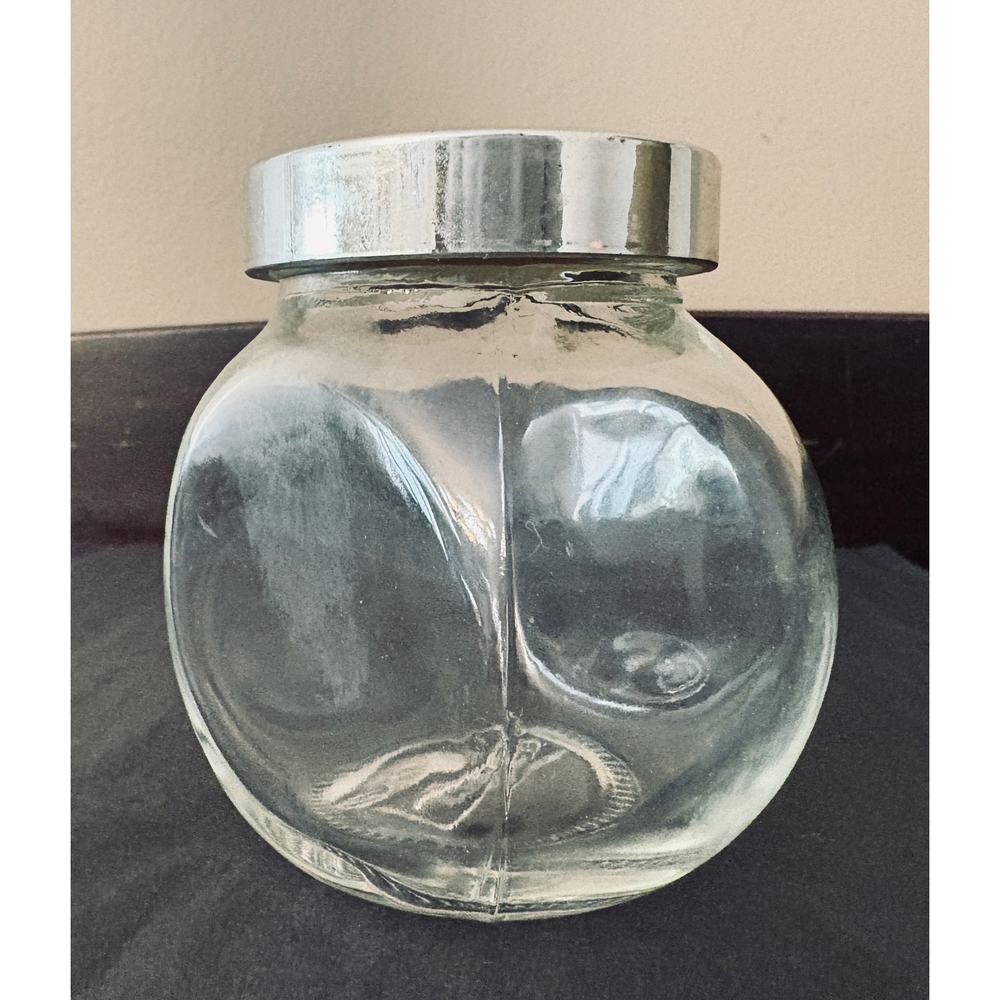 IKEA RAJTAN 5oz Glass Jar With Silver  Screw Lid